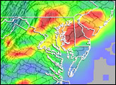 Heavy Rain in the Mid-Atlantic States