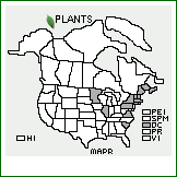 Distribution of Malus prunifolia (Willd.) Borkh.. . 