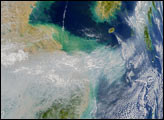 Pollution over China Blows out to Sea