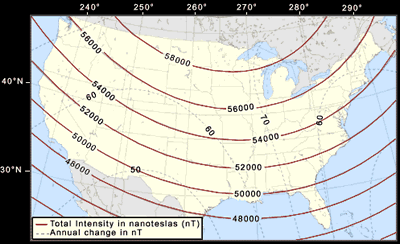 US map - Total Intensity