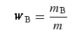 $v = \frac{V}{m}$