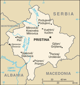 Kosovo map