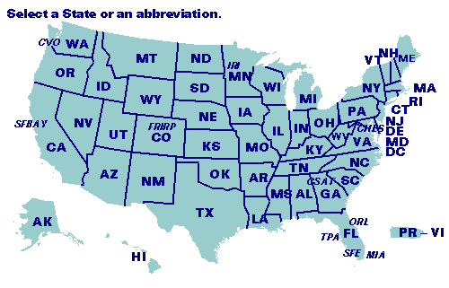 Map of US