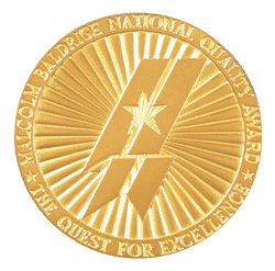 Baldrige award medallion