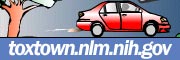 Tox Town car 'on the go' with web address - 180X60 pixels - 5 KB