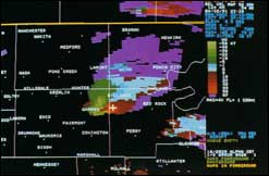 Doppler radar velocity display