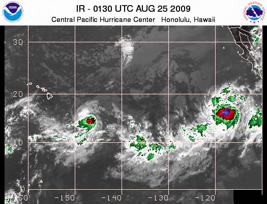 Satellite image East of Hawaii