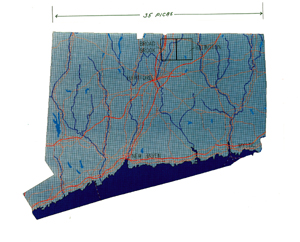 A color map of Connecticut.