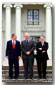 President George W. Bush poses with Swedish Prime Minister Groan Person and European Union Commission President Romano Prodi at Gunnebo Slot near Goteborg, Sweden on Wednesday June 14, 2001. WHITE HOUSE PHOTO BY PAUL MORSE