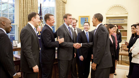 POTUS with WH Fellows