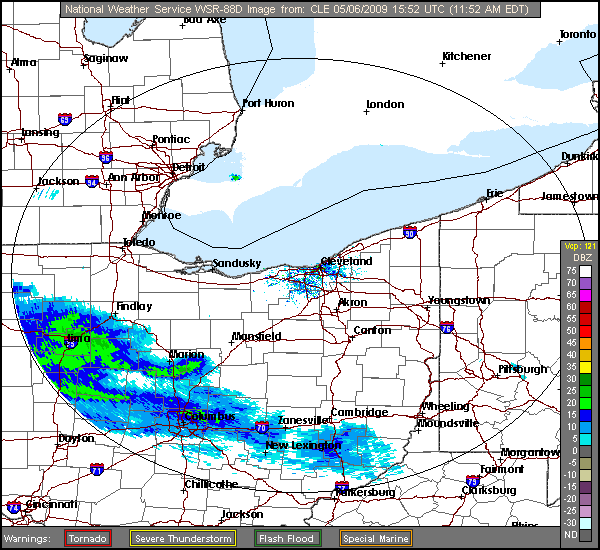 Cleveland Radar - Click to Enlarge