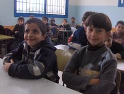 School students in renovated classrooms