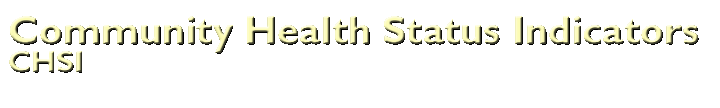 Community Health Status Indicators