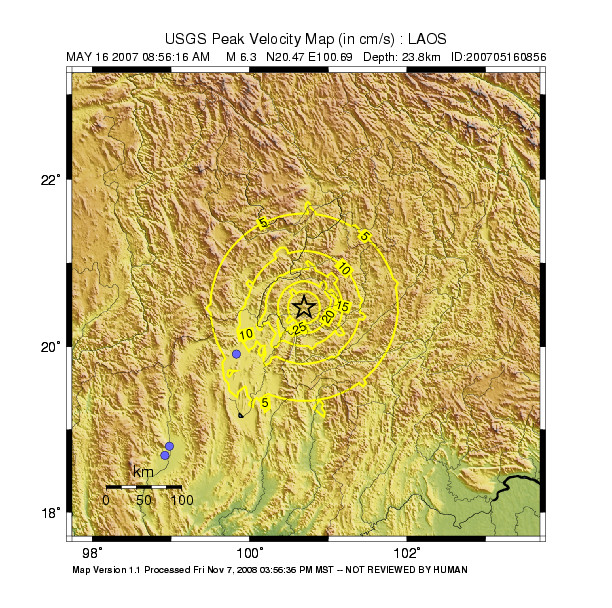 Peak Ground Velocity Image