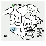 Distribution of Lewisia rediviva Pursh var. minor (Rydb.) Munz. . 