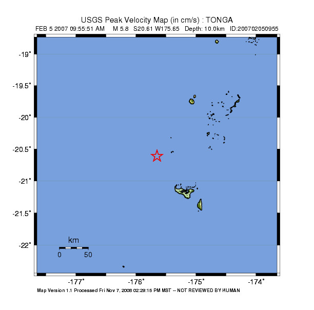 Peak Ground Velocity Image