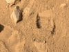 impression on the surface of Mars