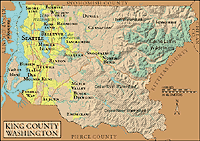 Map of King County, Washington.