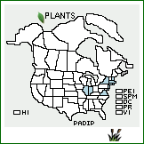 Distribution of Panicum dichotomiflorum Michx. var. puritanorum Svens.. . 