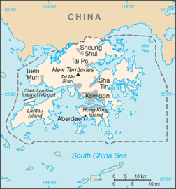 Map of Hong Kong