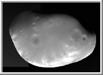 A small chunk of rock and debris, Deimos circles Mars every 30 hours.