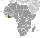 Location of Cote d'Ivoire