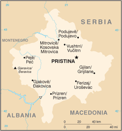 Map of Kosovo