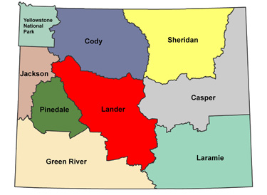 Wyomng Regional Map