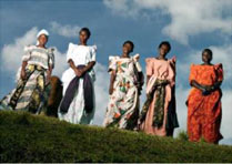 Five women on a hill. (photo credit: Frank Herholdt/Microbicides Development Programme)