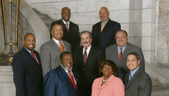 Photo of Mayor Booker and the Municipal Council