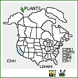 Distribution of Lilium pardalinum Kellogg ssp. pitkinense (Beane & Vollmer) M.W. Skinner. . 