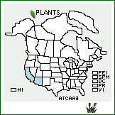 Distribution of Atriplex canescens (Pursh) Nutt. var. angustifolia (Torr.) S. Watson. . 