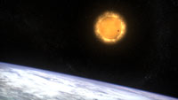 Another still from the Venus transit animation.