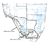 Illustrated map showing boundaries for the SICS and TIME models.