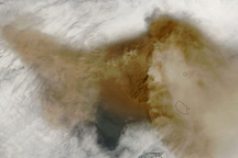 Ash Eruptions from Sarychev Peak, Kuril Islands