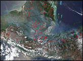 Smoke from Fires in Central America Drifts over Texas