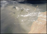 Dust Storm over the Canary Islands