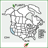 Distribution of Allium jepsonii (Ownbey & Aase) S. Denison & McNeal. . 