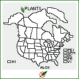 Distribution of Allium oxyphilum Wherry. . 