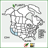 Distribution of Allium parishii S. Watson. . 
