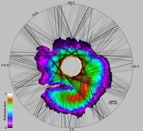 How Thick is the North Polar Ice Cap on Mars?