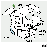 Distribution of Eriogonum molestum S. Watson. . Image Available. 