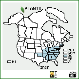 Distribution of Iris cristata Aiton. . Image Available. 