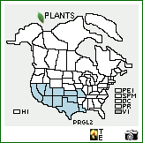 Distribution of Prosopis glandulosa Torr.. . Image Available. 
