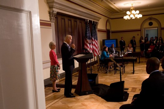 Vice President Biden and Secretary Sebelius speak