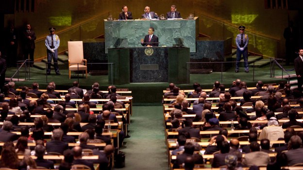 The President speaks to the UN General Assembly