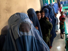 Afghan women voting in their country's presidential election in August