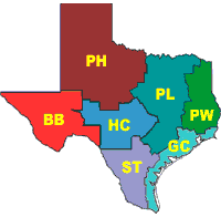 Clickable Map of Texas Travel Regions