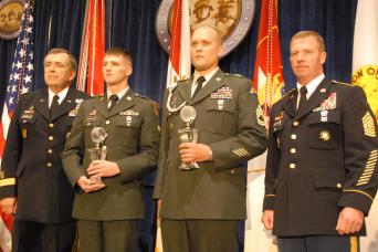 An NCO academy leader in Germany and an intelligence specialist from Fort Leonard Wood, Mo., earned top honors this past week at the Army's 2009 Best Warrior Competition.