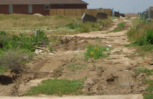 Example of Unpaved Area where blading is required